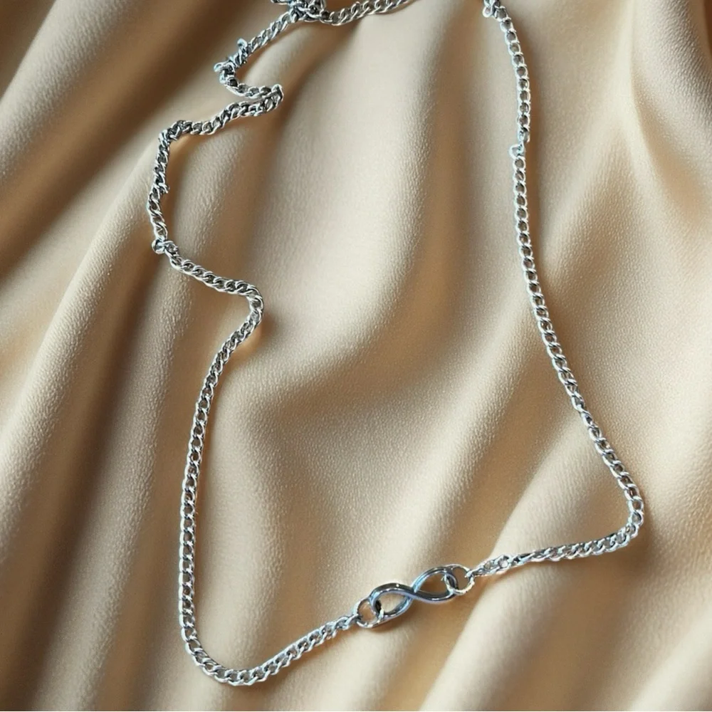 Vintage Dainty and Delicate Infinity Symbol Necklace and Earring Set